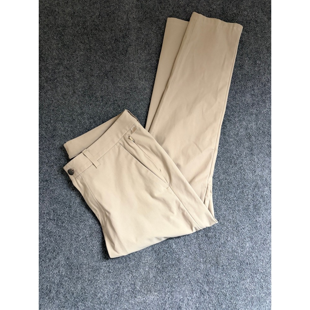 Lululemon Commission Slim Fit Warpstreme Pants Tan Khaki Mens Size 32 LM5AF2S